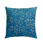Durable outdoor pillow with Eclipse Shadow Play pattern.